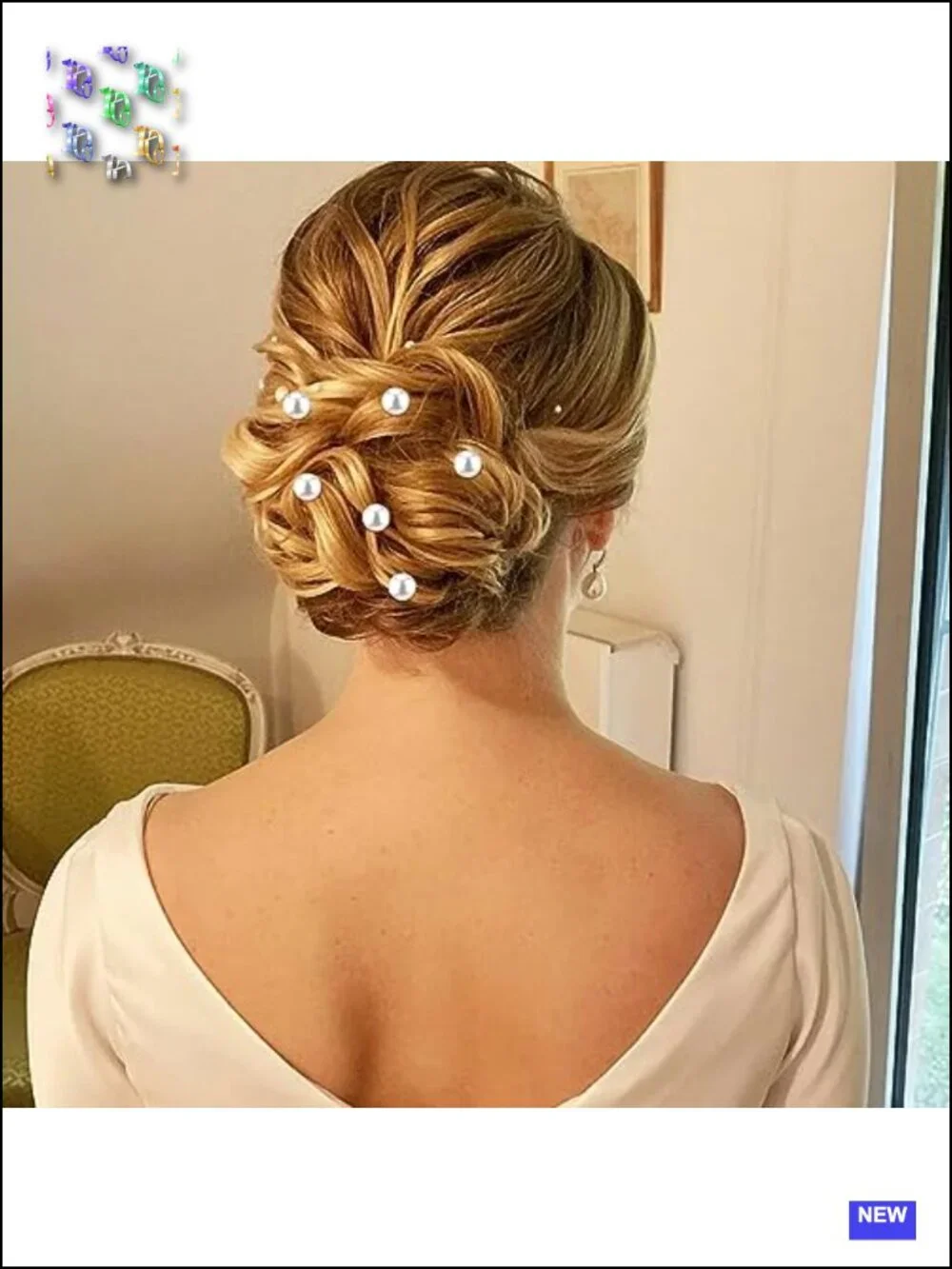20 Pearl Spiral Hair Clips, Vintage Wedding Braided Hair Pins, Gold Alloy Claws